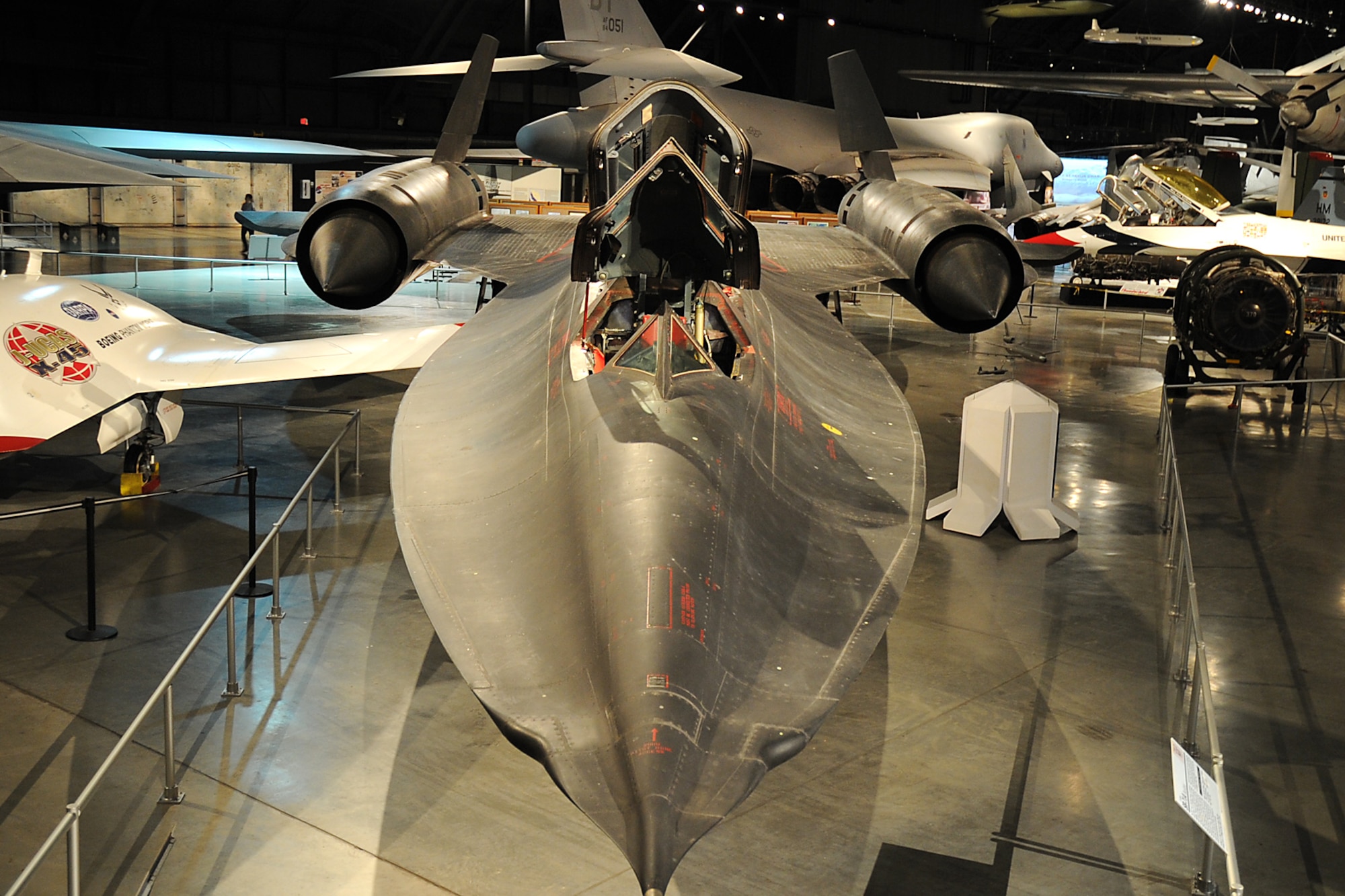 Lockheed SR-71A in the Cold War Gallery at the National Museum of the United States Air Force. (U.S. Air Force photo by Ken LaRock)
