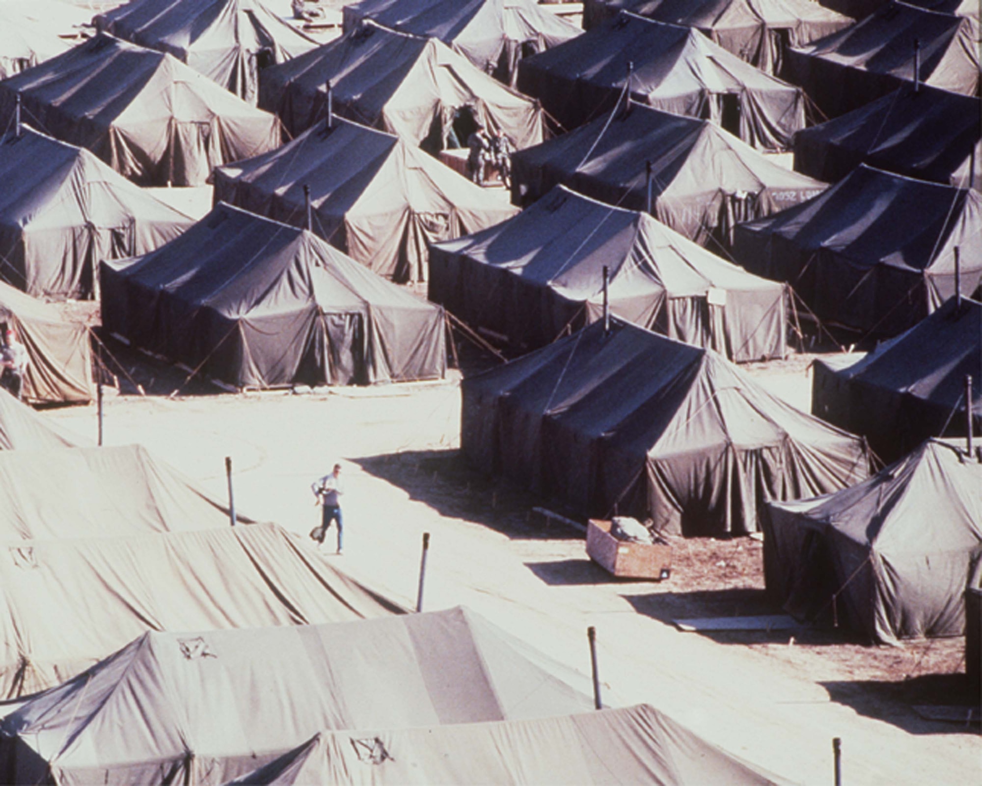 INCIRLIK AIR BASE, Turkey -- Prior to the establishments of harden facilities in 2003 at Patriot Village, Incirlik Air Base, Turkey, tents were used to house contingency troops. (U.S. Air Force photo)