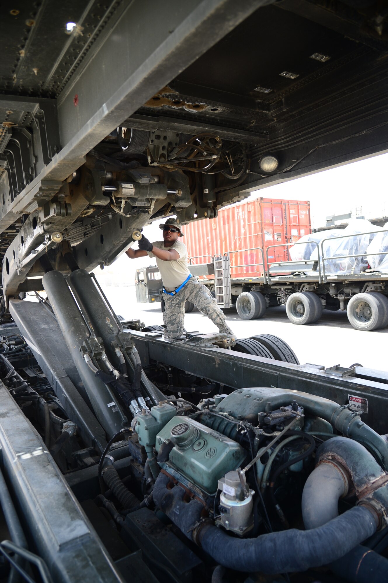 This week's Rock Solid Warrior is Senior Airman Robert Hardnick. Hardnick is an air transportation specialist assigned to the 386th Expeditionary Logistics Readiness Squadron. The Sacramento, Cali. native is deployed from the 60th  Aerial Port Squadron, Travis Air Force Base, Cali. (U.S. Air Force photo by Senior Airman Desiree W. Moye)