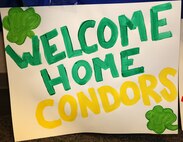 Welcome-home signs hang in the lobby of the Albert J. Ellis Airport in Jacksonville, N.C., April 20, 2014. Spouses and family members gathered in the airport, waiting to be reunited with their Marines of Marine Heavy Helicopter Squadron (HMH) 464, as they returned from a six-month deployment to Okinawa, Japan. Nine Marines were part of the advance party’s return from the six-month deployment. (U.S. Marine Corps photo by Sgt. Alicia R. Leaders/Released)