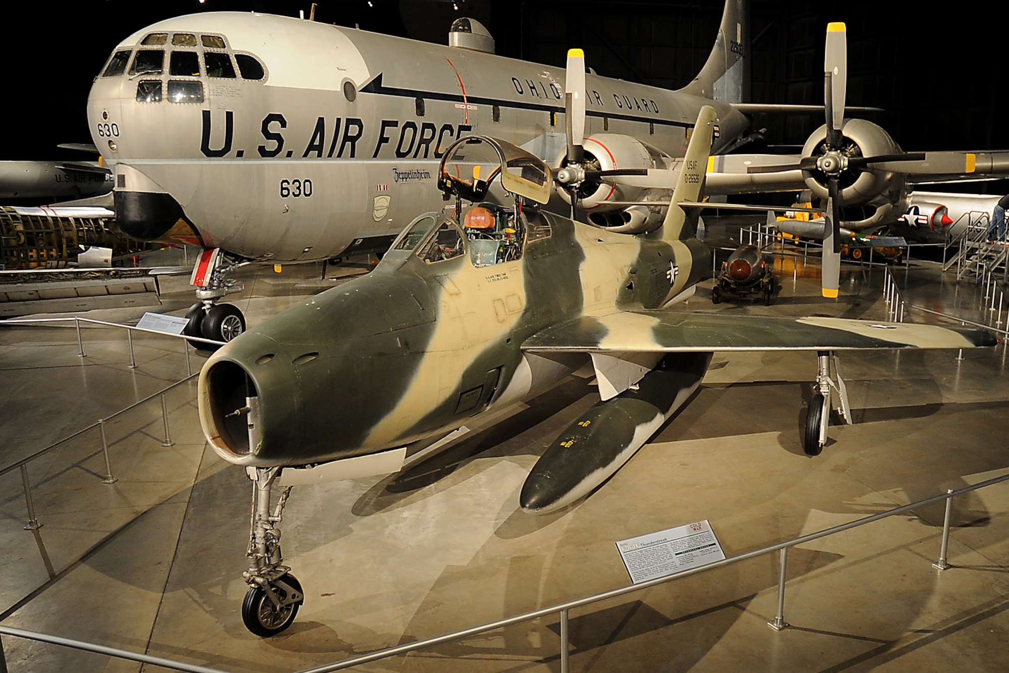 DAYTON, Ohio -- Republic F-84F Thunderstreak in the Cold War Gallery at the National Museum of the United States Air Force. (U.S. Air Force photo)
