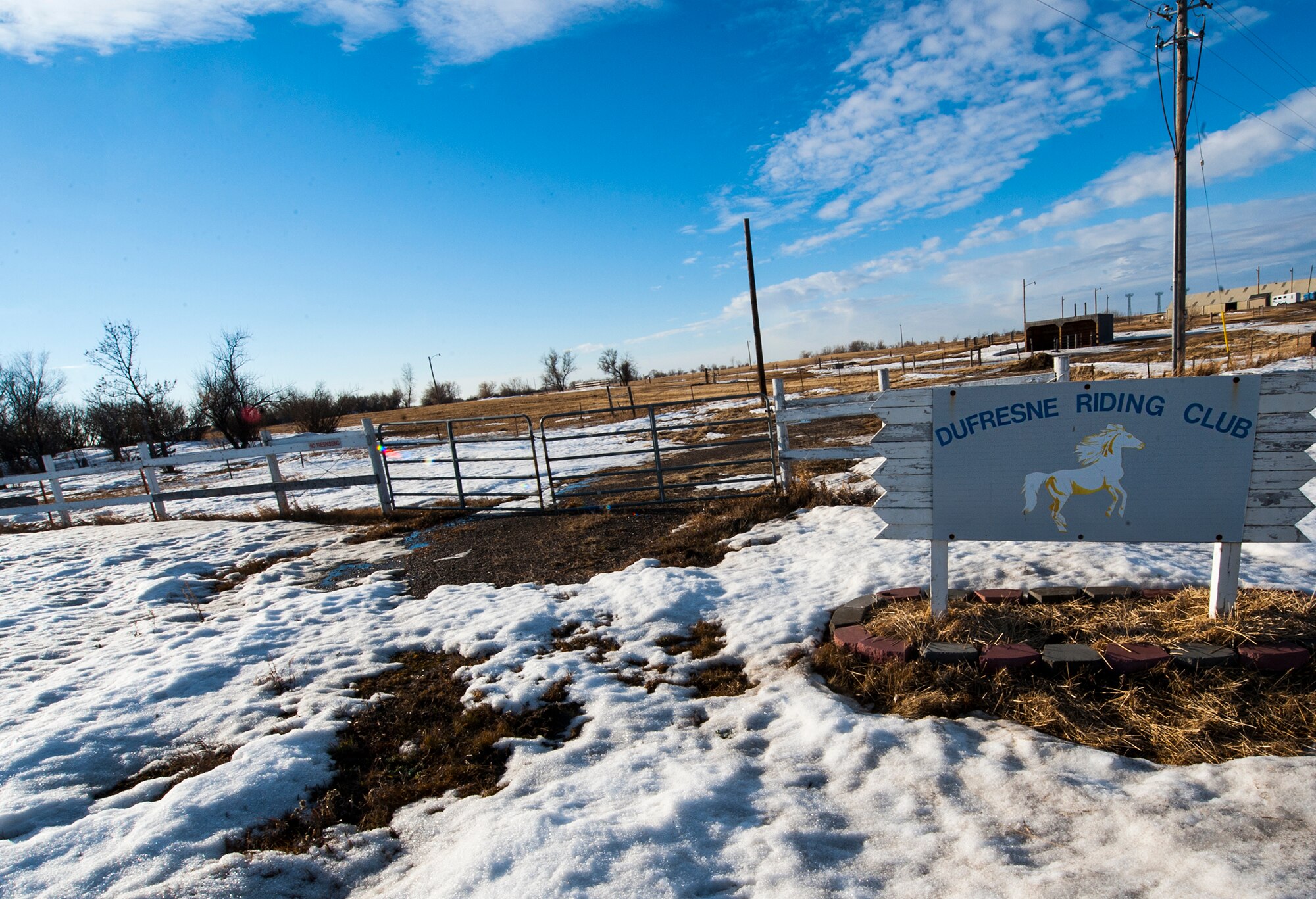 Minot Air Force Base offers families a place to enjoy their horses at the Dufresne riding club. Members help at this self care facility with a multitude of chores per week and meet monthly on a Saturday to fix large items. (U.S. Air Force photo/ Senior Airman Andrew Crawford)