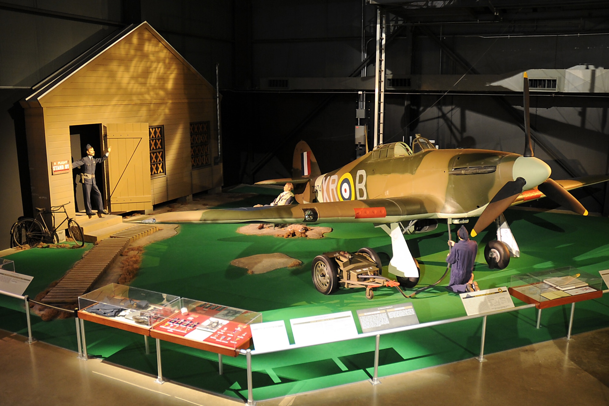 DAYTON, Ohio -- Hawker Hurricane diorama in the Early Years Gallery at the National Museum of the United States Air Force. (U.S. Air Force photo by Ken LaRock) 
