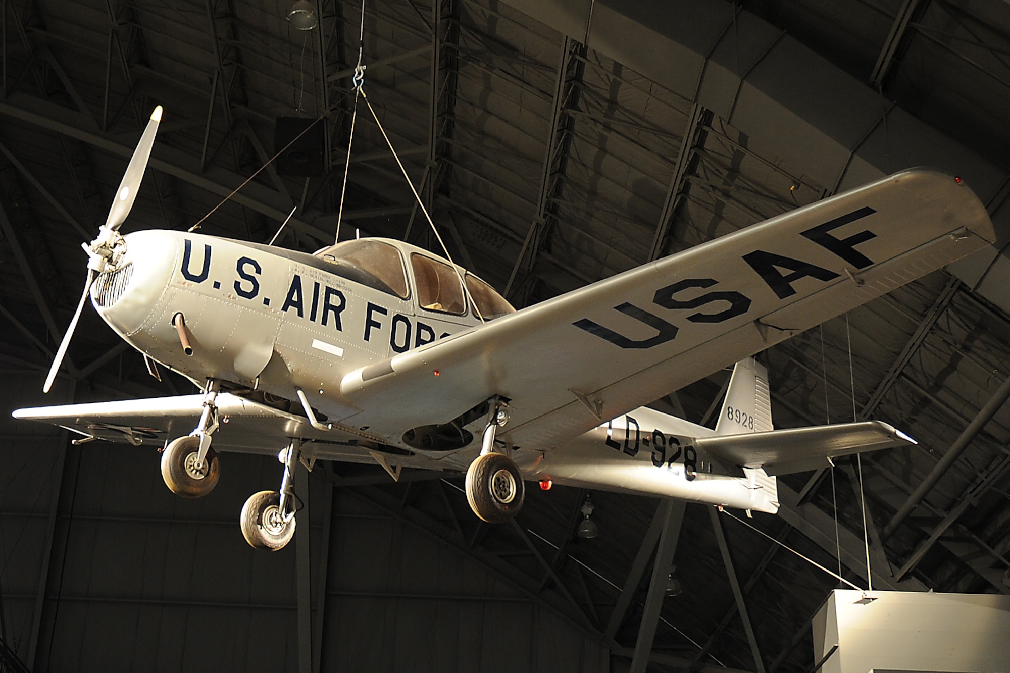 DAYTON, Ohio -- North American L-17A Navion on display in the Korean War Gallery at the National Museum of the United States Air Force. (U.S. Air Force photo)
