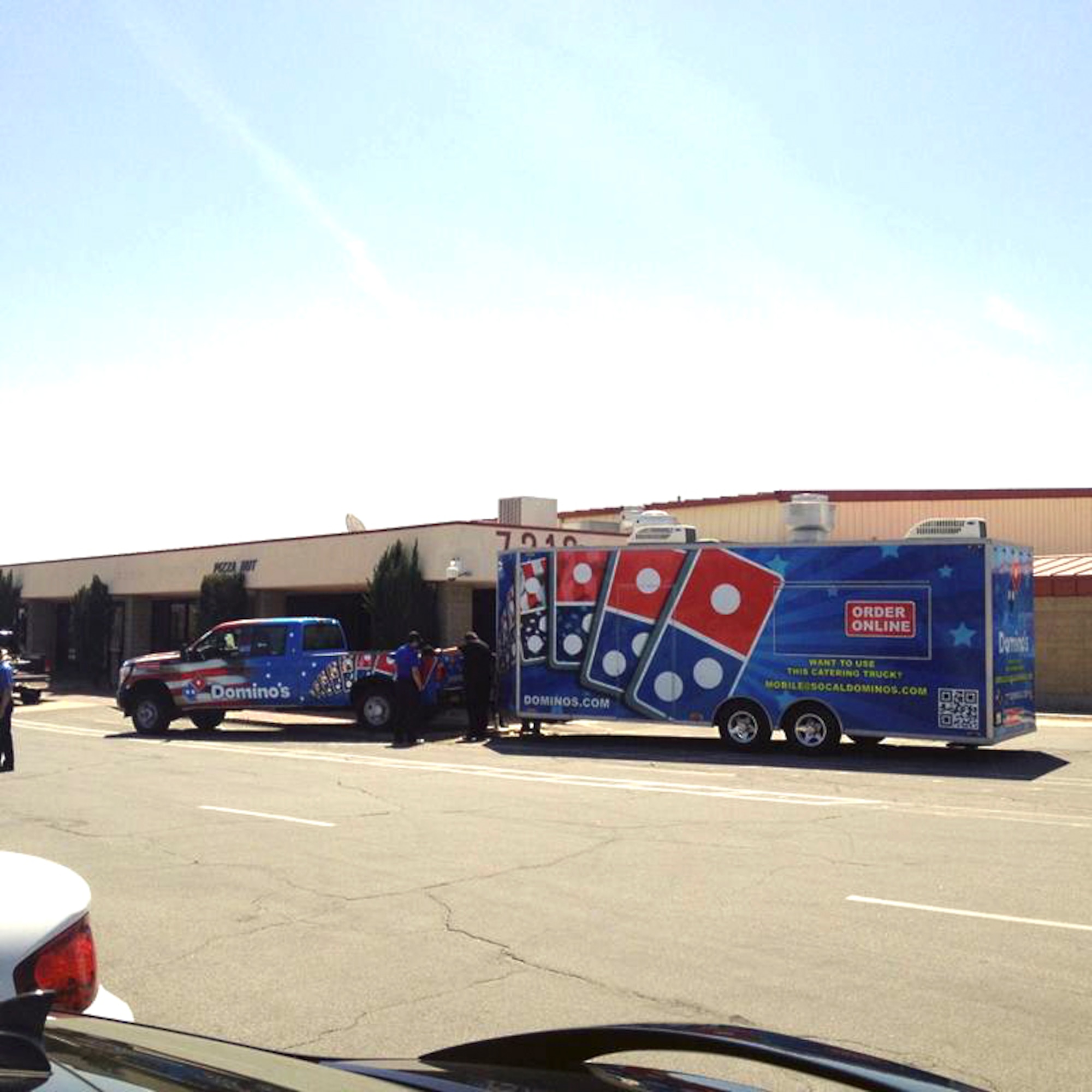 The Mobile Domino's Pizza truck will be located in the parking lot of the Desert Mall until the permanent facility opens May 5. (Courtesy photo)
