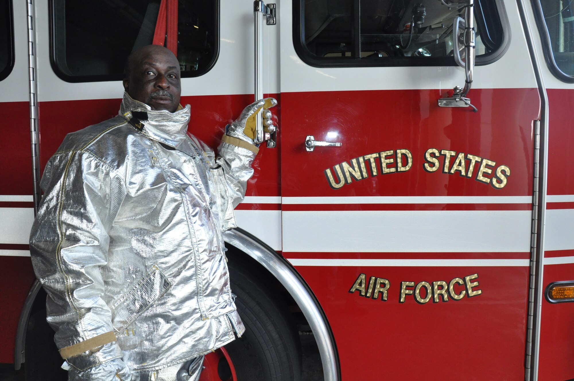 Chief Master Sergeant Joseph Spraggins, 908th Airlift Wing Fire Chief, recently retired from the wing after 33 years. (Photo by Tech. Sgt. Jay Ponder)