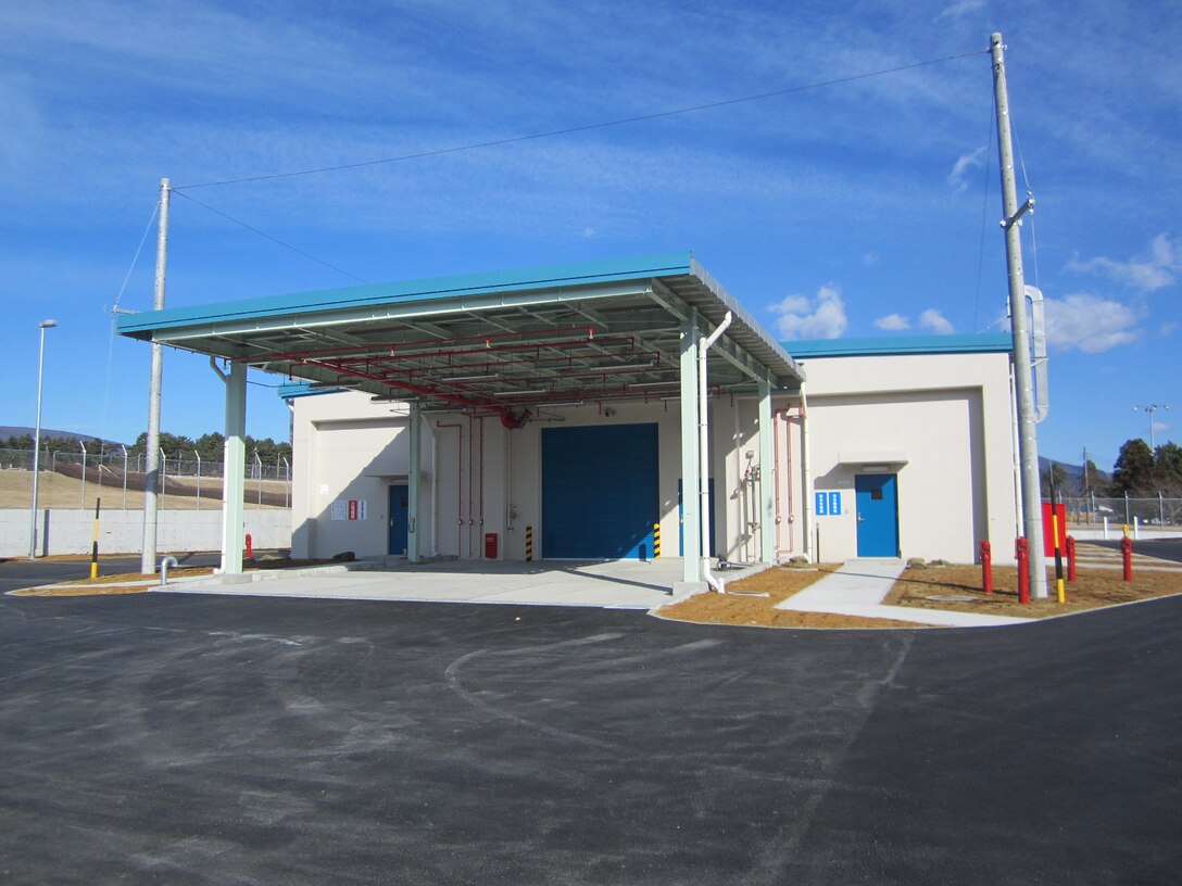 The U.S. Army Corps of Engineers transferred the completed Camp Fuji Hazardous Material Control Center to the U.S. Marine Corps on Dec 19, 2013.