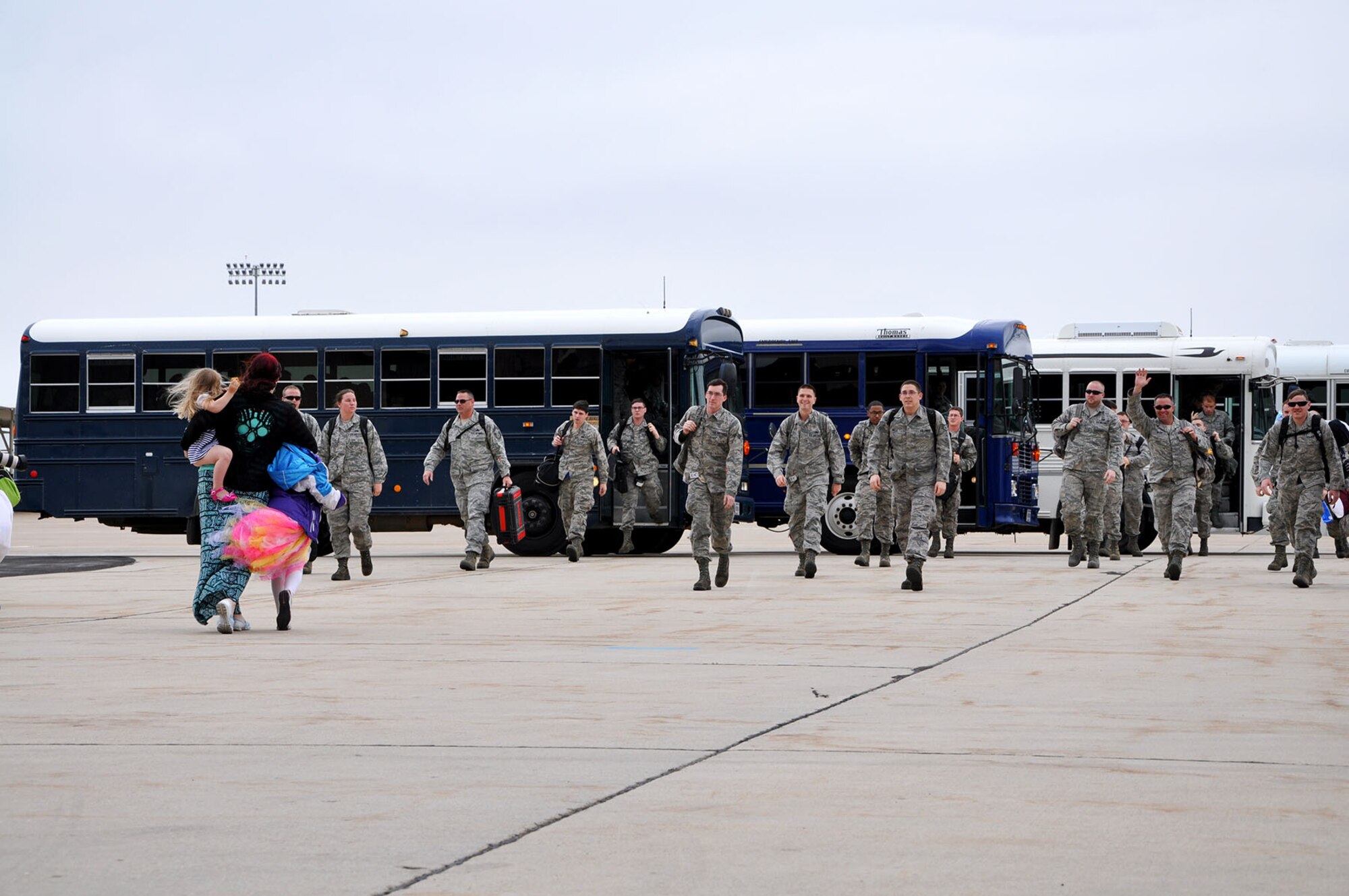 Airmen from the 419th Fighter Wing and 388th Fighter Wing return home Tuesday from a four-month deployment to the Republic of Korea, where the active-duty and Reserve personnel were supporting a routine Theater Security Package rotation. (U.S. Air Force photo/Bryan Magaña)
