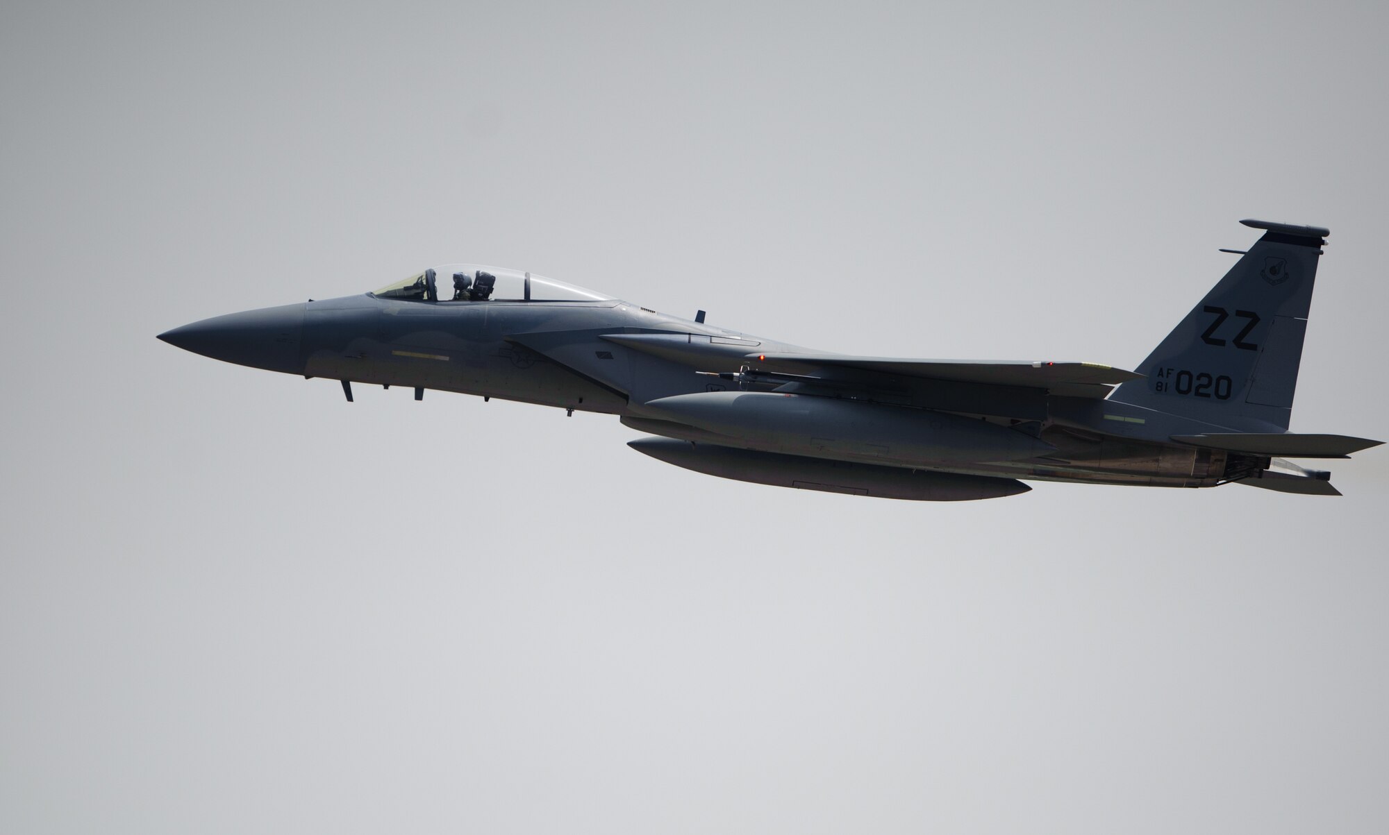 A Kadena Air Base, Japan, F-15 Eagle takes off for a sortie during Max Thunder at Gwangju Air Base, Republic of Korea, April 22, 2014. The two week exercise is the Air Component-led portion of Exercise Foal Eagle and trains both ROK and U.S. Airmen bi-lateral aerial training. (U.S. Air Force photo by Senior Airman Armando A. Schwier-Morales/Released)