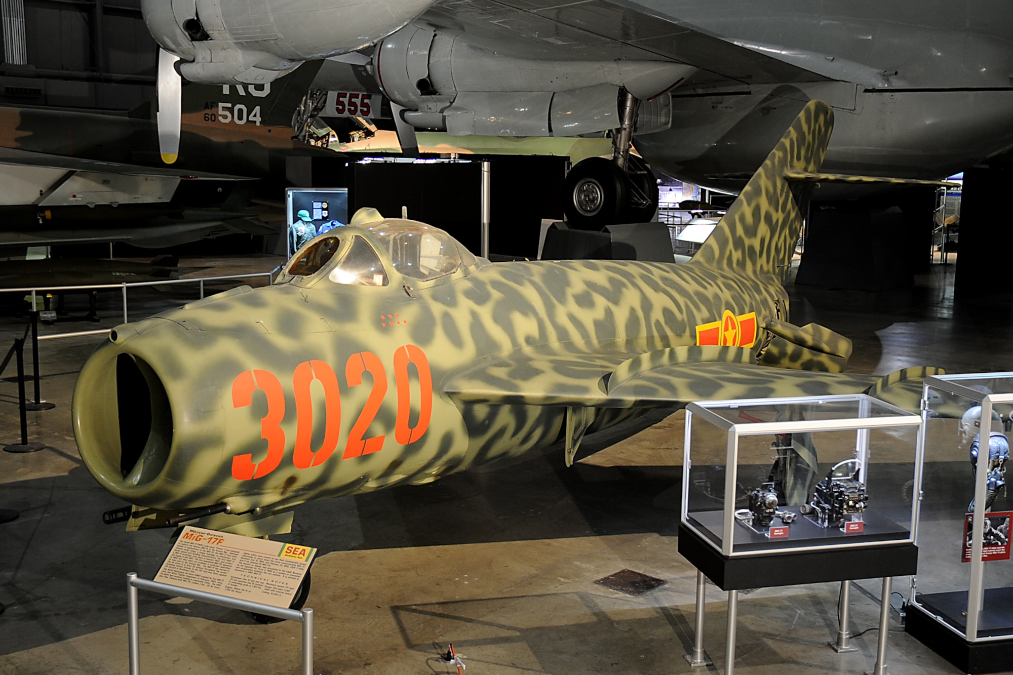DAYTON, Ohio - Mikoyan-Gurevich MiG-17F in the Southeast Asia War Gallery at the National Museum of the United States Air Force. (U.S. Air Force photo)
