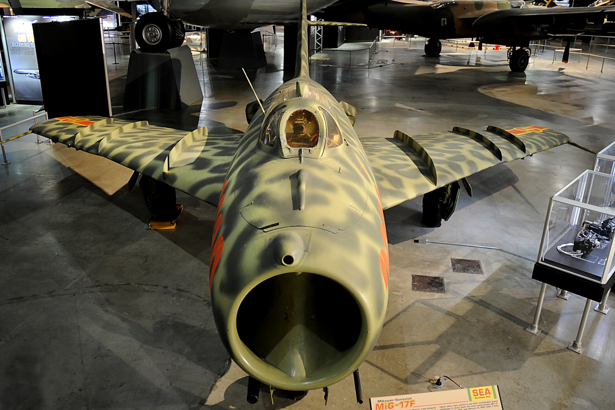 DAYTON, Ohio - Mikoyan-Gurevich MiG-17F in the Southeast Asia War Gallery at the National Museum of the United States Air Force. (U.S. Air Force photo) 
