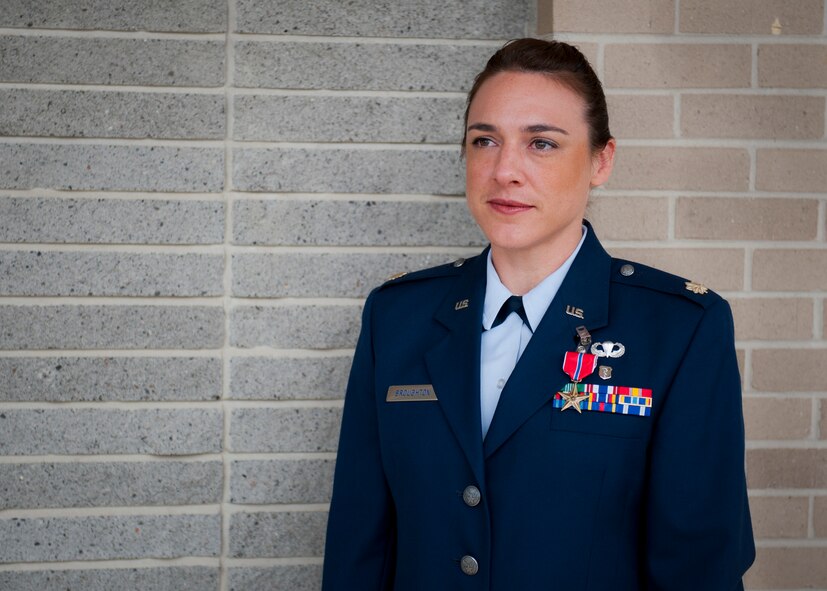 Maj. Kimberly Broughton, of the 96th Medical Group, was awarded the Bronze Star April 24 at Eglin Air Force Base, Fla. She was honored for meritorious service as the sole orthopedic surgeon while deployed in support of Operation Enduring Freedom.  According to the medal certificate, Broughton’s performance, expertise and dedication to duty greatly contributed to the success of the unit’s mission during combat operations. Her expertise resulted in highly successful orthopedic trauma support, to include 21 artery repairs and 30 limb saving cases, which diminished the risk of permanent injury and gave each patient the optimal opportunity for full recovery. She also provided orthopedic consultation for 60 outpatient clinic visits, eliminating the need for evacuation to a higher level of care, which resulted in more than $50,000 saved and a 99.4 percent return to duty rate.  (U.S. Air Force photo/Sara Vidoni)