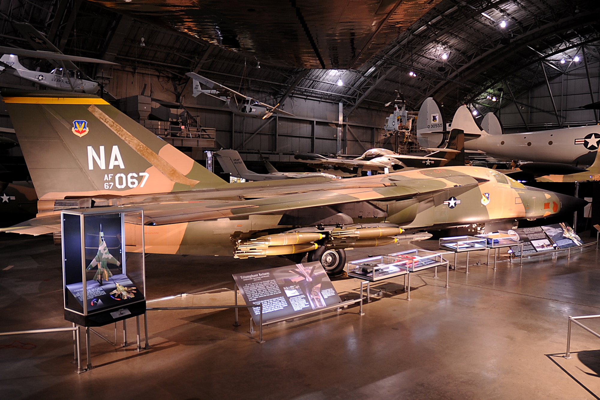DAYTON, Ohio -- General Dynamics F-111A in the Southeast Asia War Gallery at the National Museum of the United States Air Force. (U.S. Air Force photo by Ken LaRock)
