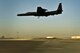 Lt. Col. Jeff Klosky, a 99th Expeditionary Reconnaissance Squadron U-2 mission pilot, lands his aircraft April 20, 2014, at an undisclosed location in Southwest Asia.  The flight marked Klosky’s 2,500th hour of flight in the U-2. (U.S. Air Force photo byTech. Sgt. Russ Scalf/Released)