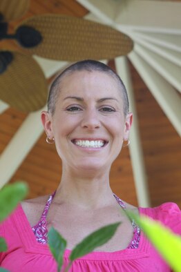 Sara Sullivan, late wife of U.S. Air Force Maj. Bradley Sullivan, 480th Fighter Squadron F-16 Fighting Falcon pilot, Spangdahlem Air Base, is pictured here in Marble Falls, TX, after chemotherapy treatment for breast cancer. Sara passed away two weeks after giving birth to their first child, Chloe Grace in 2009. Sullivan raised his daughter as a single parent with the help of friends and family of the Air Force community for the first two years of her life. (Courtesy Photo/Released)