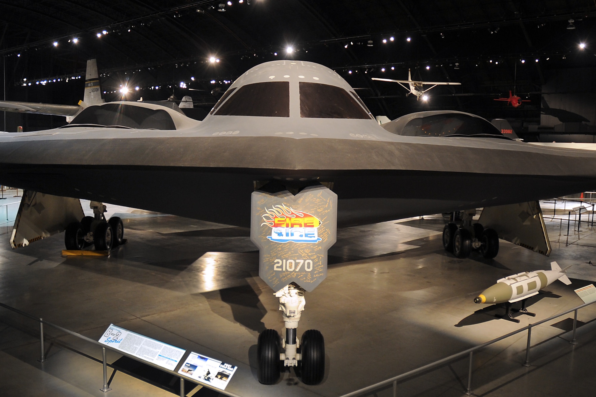 DAYTON, Ohio - Northrop B-2 Spirit in the Cold War Gallery at the National Museum of the United States Air Force. (U.S. Air Force photo) 
