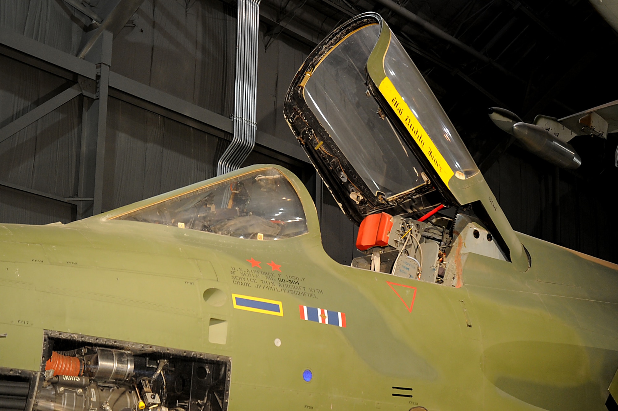 DAYTON, Ohio -- Republic F-105D Thunderchief in the Southeast Asia War Gallery at the National Museum of the United States Air Force. (U.S. Air Force photo by Ken LaRock)
