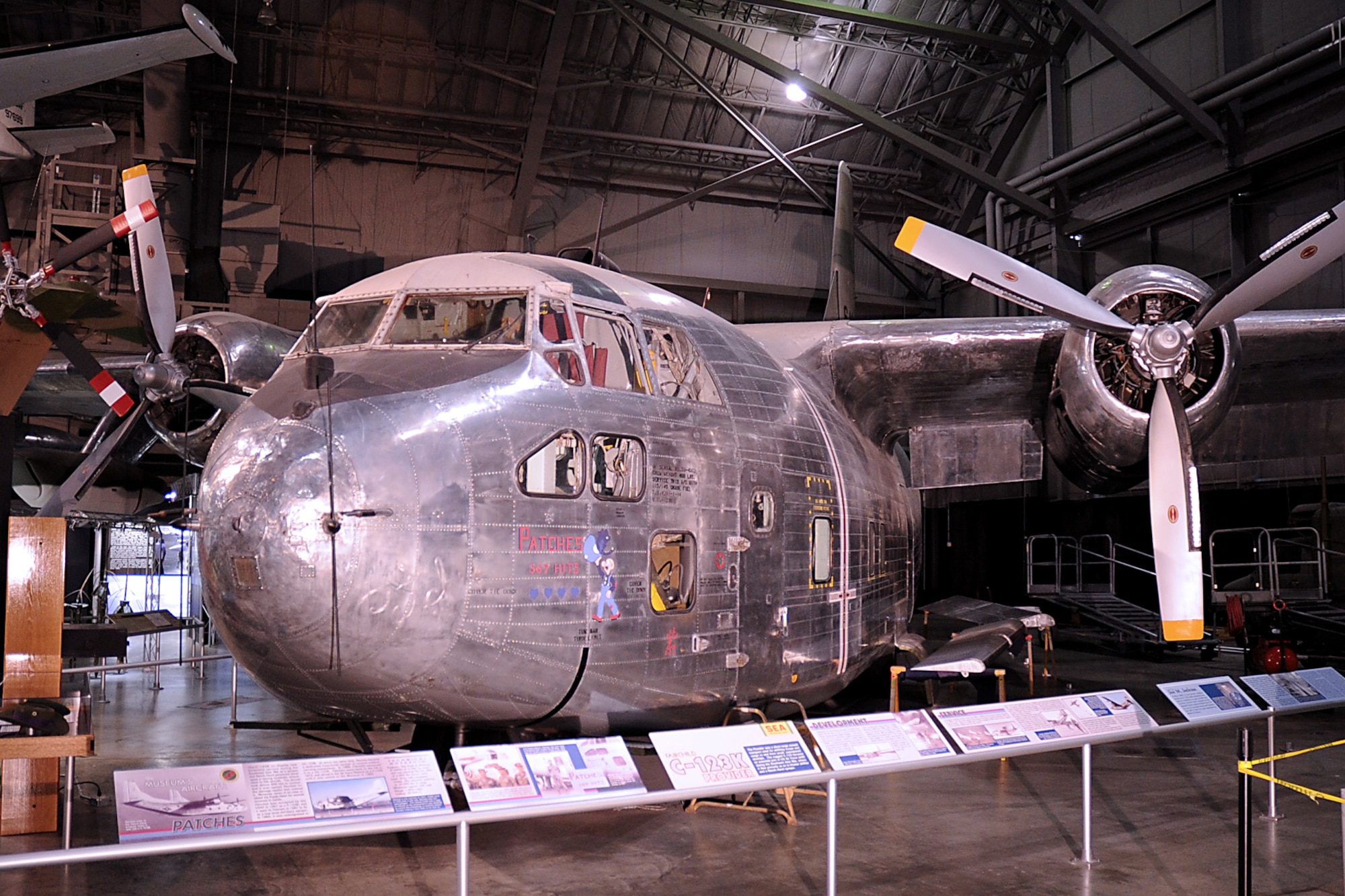 DAYTON, Ohio -- Fairchild C-123K Provider in the Southeast Asia War Gallery at the National Museum of the U.S. Air Force. (U.S. Air Force photo)
