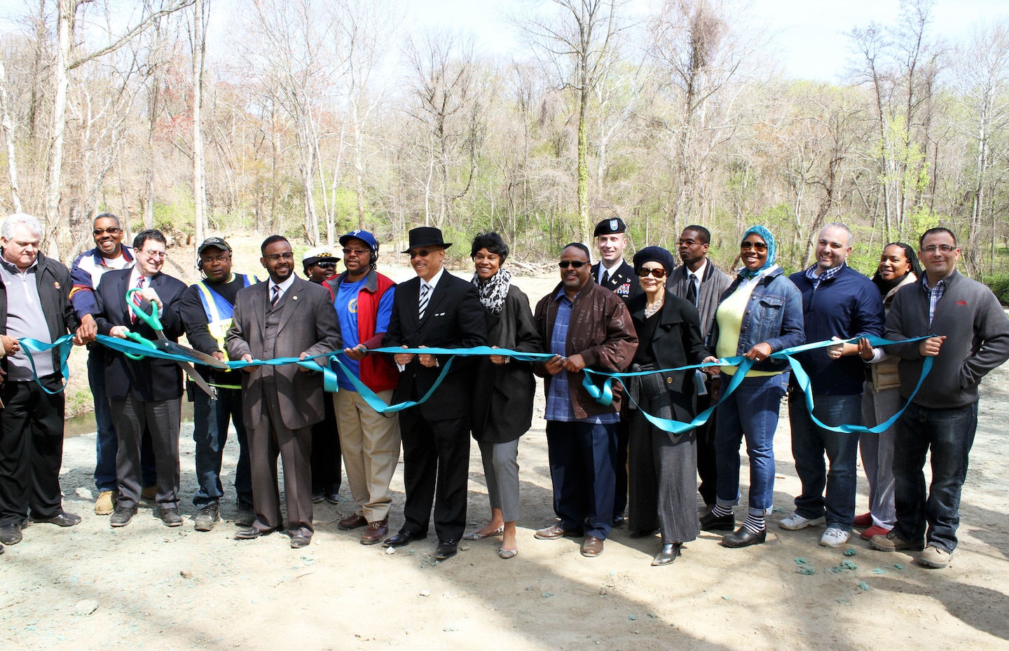 The U.S. Army Corps of Engineers' Philadelphia District and the Philadelphia Water Department celebrated the completion of the daylighting of the Indian Creek as part of the Cobbs Creek Watershed Habitat Restoration during an April 25, 2014 event at Morris Park in the Overbrook section of Philadelphia. The project reduces combined sewage overflow and improves public health, water quality, habitat, and enhances the aesthetics of the park.