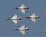 The U.S. Air Force Thunderbirds perform a diamond formation during the Defenders of Liberty Air Show on Barksdale Air Force Base, La., April 26, 2014. The Thunderbirds, based out of Nellis Air Force Base, Nev., is the Air Force?s premier aerial demonstration team, performing at air shows and special events worldwide. (U.S. Air Force photo/Senior Airman Kristin High)
