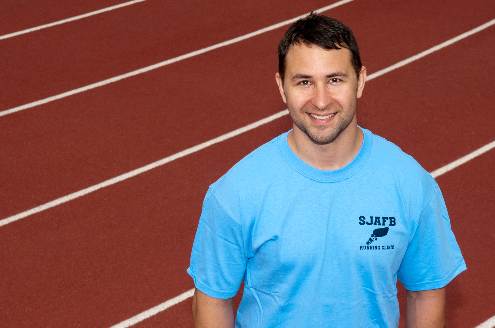 Since September 2013, Joseph Gonzalez, 4th Medical Group exercise physiologist, has pushed North Carolina State University Air Force ROTC cadets into better shape. Under his instruction, the cadets rose from sixth to first in the region and from 39th in the nation to the top five for their Physical Fitness Assessment scores. (U.S. Air Force photo/Airman 1st Class Shawna L. Keyes)
