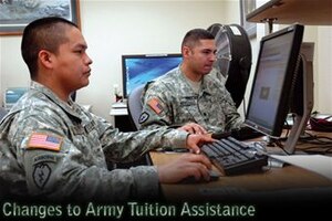 Since October 2013, the U.S. Army Tuition Assistance program has undergone changes that could impact every Soldier, both enlisted and officer. The new TA statement of understanding includes changes to time requirements for all Soldiers and additional resources to expedite enrollment and graduation. (U.S. Air Force graphic by Senior Airman Jason J. Brown/Released)