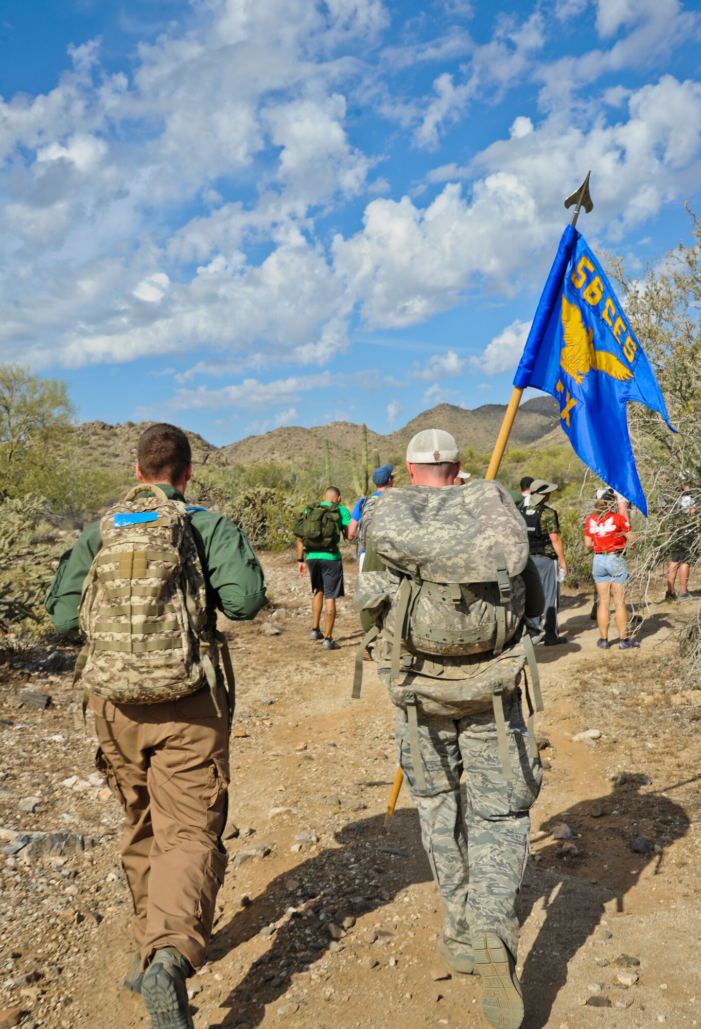 Airmen represent the 56th Civil Engineer Squadron during the event. (U.S. Air Force photo/Staff Sgt. Darlene Seltmann)