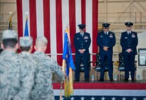 Air Force Special Operations Command leadership reflect in silence during the invocation at the 6th Special Operations Squadron change of command ceremony at Duke Field, Fla., April 25.  Lt. Col. Casey Ward took command of the squadron from Lt. Col. John Aalborg.  The 6th SOS is an active-duty combat aviation advisor squadron located at Duke Field Fla.  They work directly with the Reserve’s 5th Special Operations Squadron flying aviation foreign internal defense aircraft.  (U.S. Air Force photo/Tech. Sgt. Samuel King Jr.)