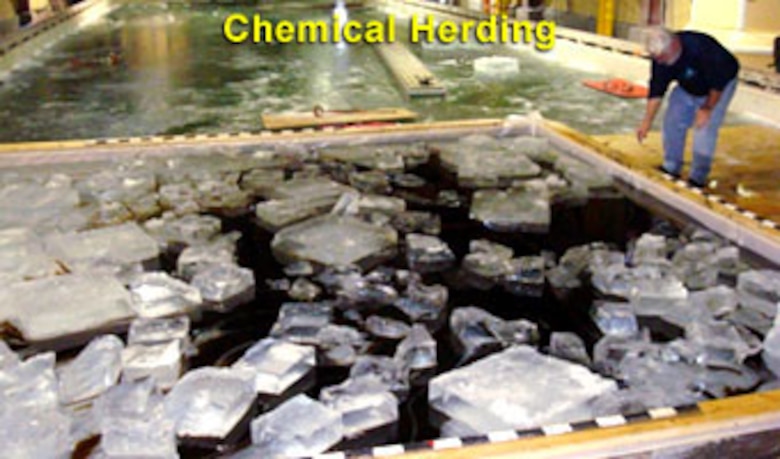 ERDC-CRREL is developing various methods for detecting and removing oil from ice environments.