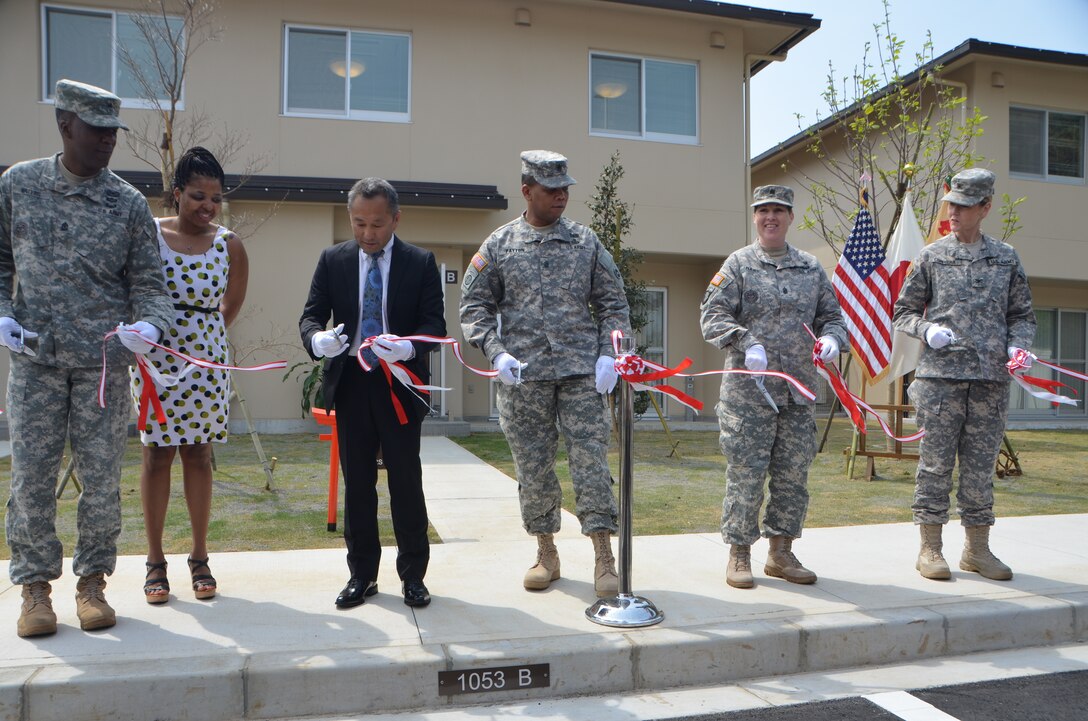 On 16 April 2014, a ceremony was held at the newly completed family housing units on Camp Zama. The 24 units that will house Camp Zama's senior enlisted personnel are located near the Zama American High School.