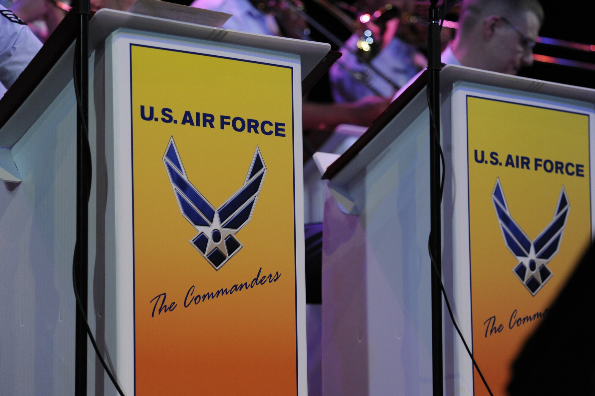 The Commanders Jazz Ensemble plays during a free concert at the Fox Tucson Theatre in Tucson, Ariz., April 27, 2014. The free concert was open to the public and lasted for about two hours. (U.S. Air Force photo by Airman 1st Class Betty R. Chevalier/Released)