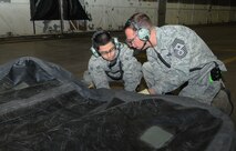 Repair and Reclamation section's 33 highly skilled technicians execute heavy maintenance involving landing gear, flight control, engine throttle control, bomb door and drag chute systems.  They are also qualified on aircraft fault analysis and isolation, aircraft jacking, functional checks and component overhaul.  The section also manages tear down/build-up of main landing gear and tip protection gear wheel and tire assemblies.  Furthermore, the section is responsible for Crashed, Damaged, Disabled Aircraft Recovery (CDDAR) within 250 miles of Minot AFB.  From daily maintenance support to the flight line during launch and recovery operations to accomplishing inspections every 450 flight hours they support the 5th Bomb Wing's flying hour program and PACOM's Continuous Bomber Presence at Andersen AFB, Guam.