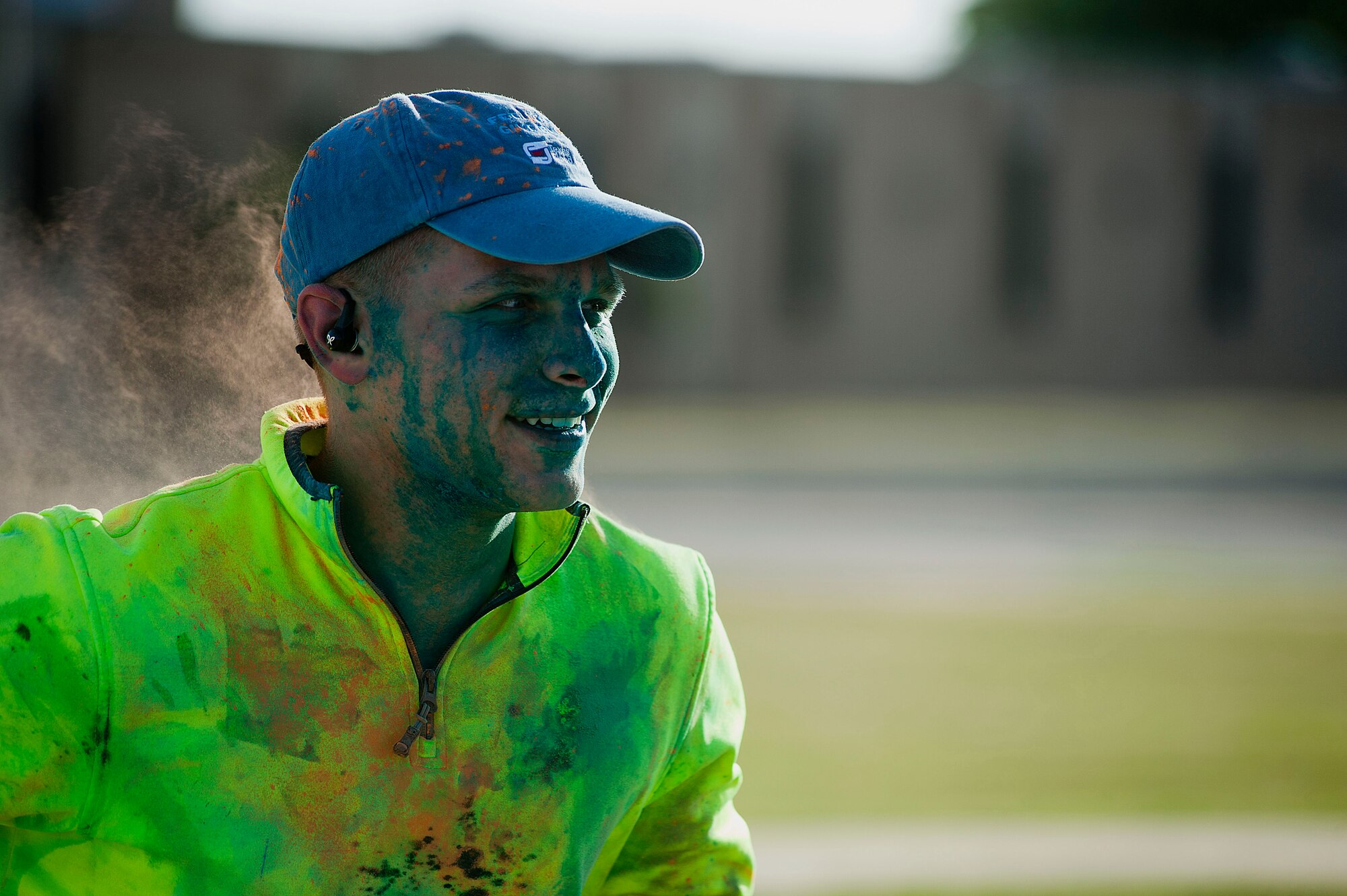 A 5k color run for Sexual Assault Awareness Month and Month of the Military Child took place April 26, 2014. The event was meant to raise awareness for both months and their importance to national and military culture. (U.S. Air Force photos by Airman 1st Class Jelani Gibson) 