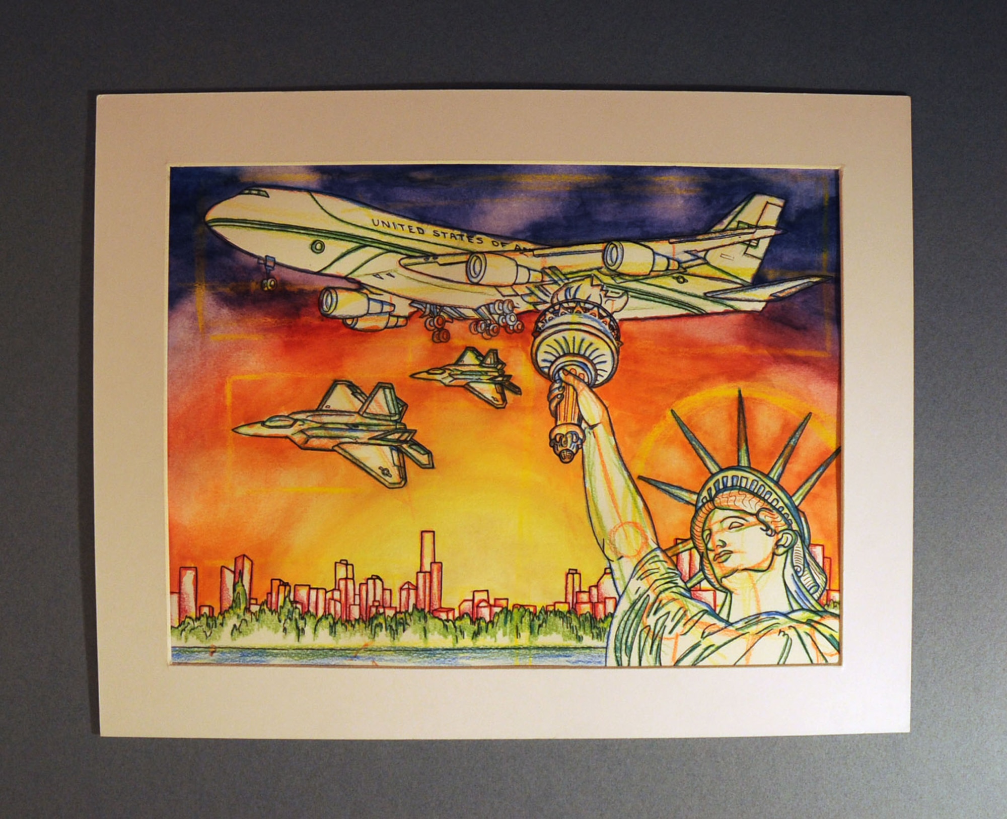 Megan Grote, Valley View High School, was awarded Best of Show for the 2014 Student Aviation Art Competition.