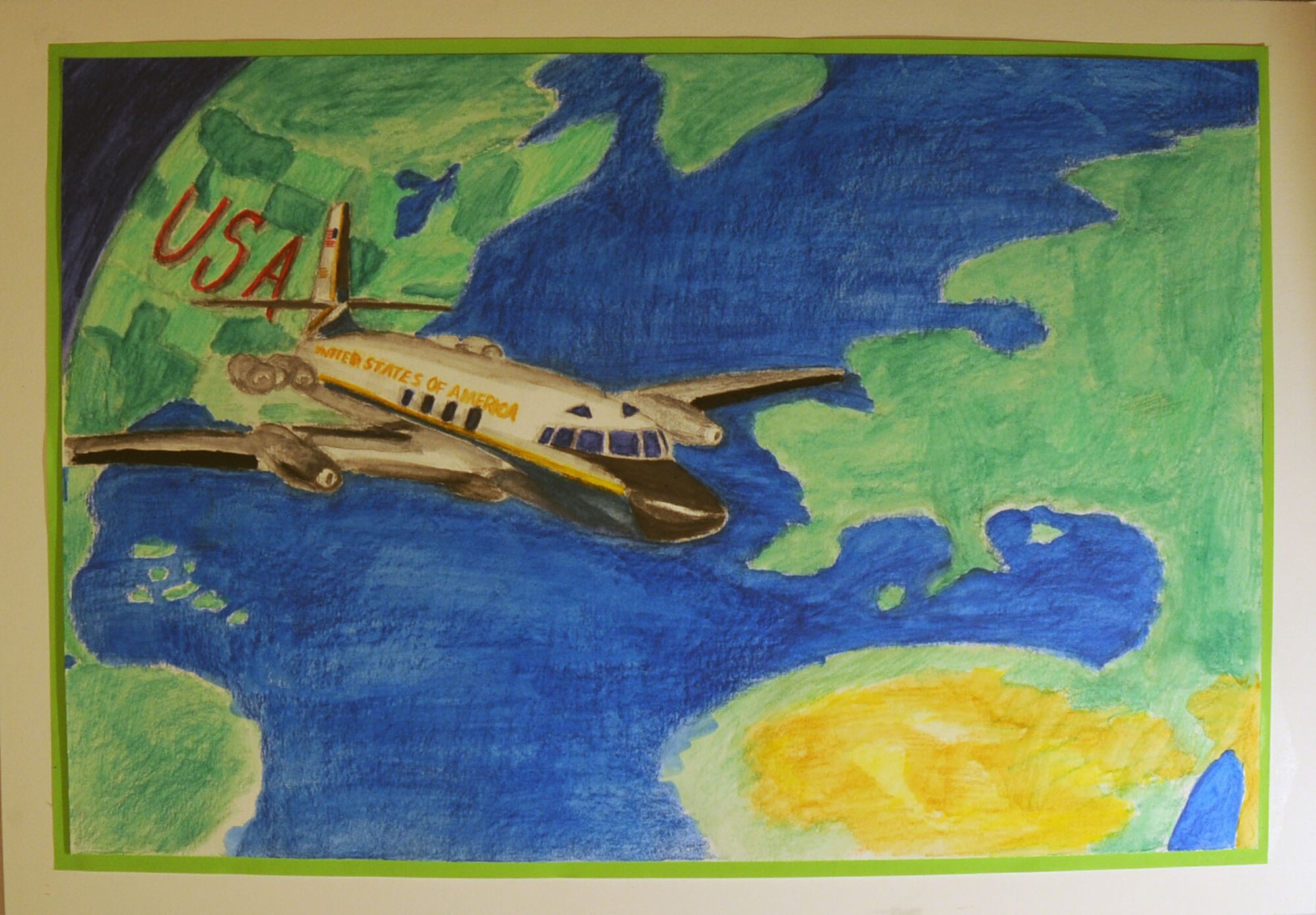 Jesus Valtierra, Stebbins High School, placed third in the Grades 10-12 category for the 2014 Student Aviation Art Competition.