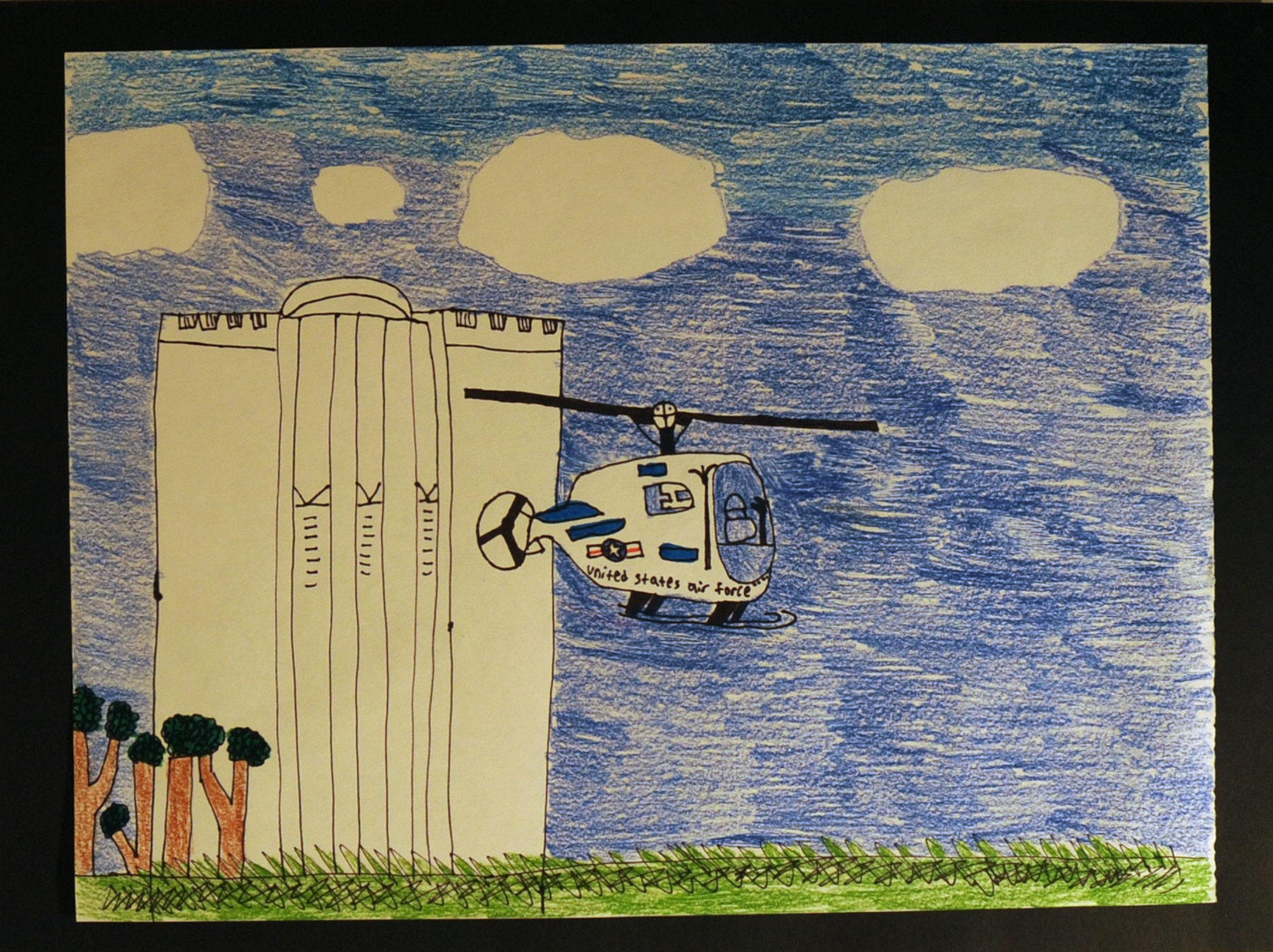 Levi Atherton, XTAR Program at Central Middle School, placed third in the Grades 2-3 category for the 2014 Student Aviation Art Competition.