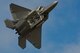 An F-22 Raptor displays its weapons bays to the crowd July 26, 2014, during the Arctic Thunder Open House at Joint Base Elmendorf-Richardson, Alaska. Arctic Thunder, a biennial event, features more than 40 Air Force, Army and civilian aerial acts. It is the largest two-day event in the state and one of the premier aerial demonstrations in the world. (U.S. Air Force photo/Staff Sgt. Jared Becker)