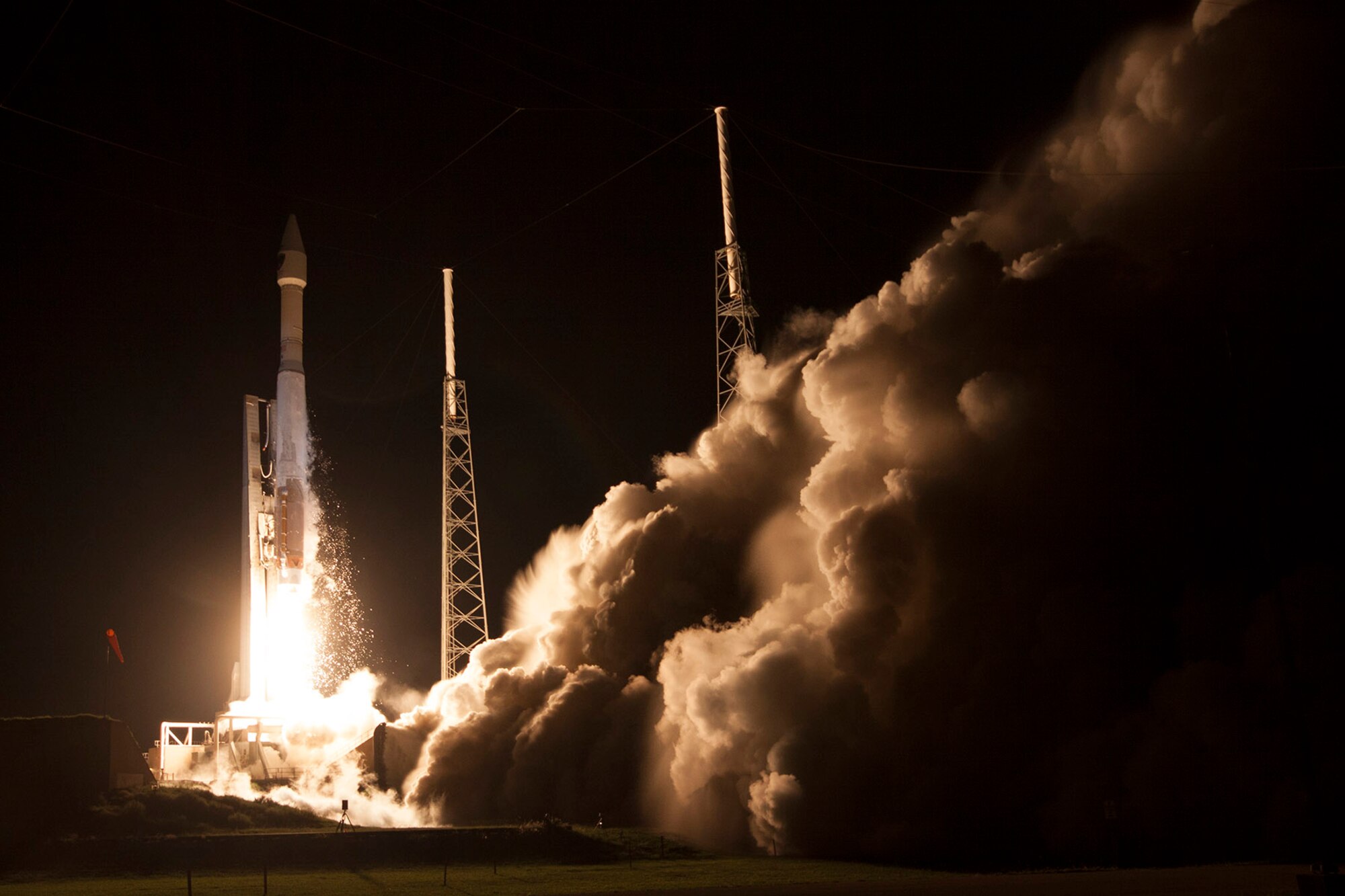 An Atlas V rocket carrying the GPS II-7 satellite for the Air Force launches from Cape Canaveral’s Space Launch Complex-41, Aug. 1. This is the second successful launch in just four days from Cape Canaveral AFS. GPS IIF-7 is the seventh in a series of next-generation GPS satellites and will join a worldwide timing and navigation system utilizing 24 satellites in six different planes, with a minimum of four satellites per plane positioned in orbit approximately 11,000 miles above the Earth’s surface. (Photos courtesy of United Launch Alliance)