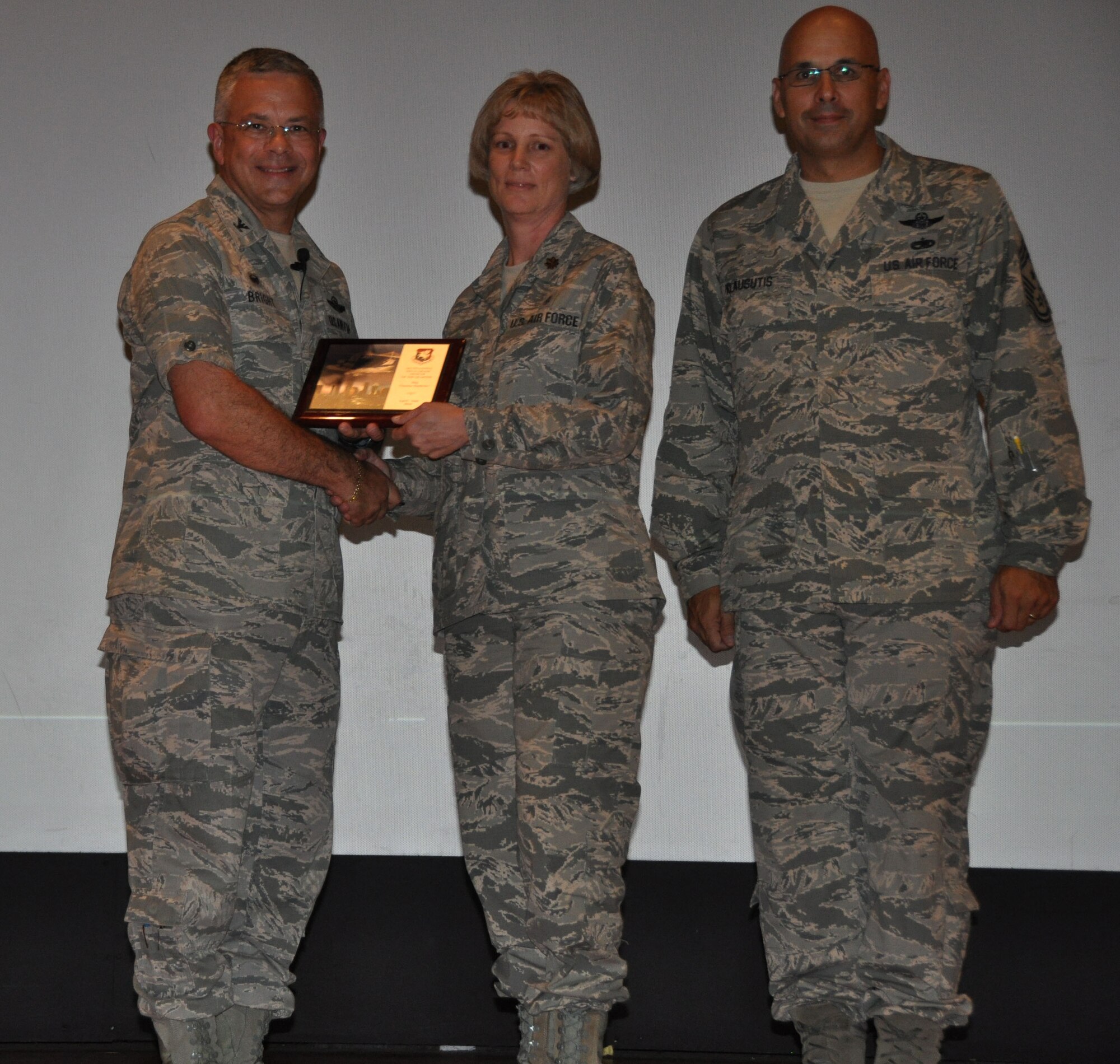 Major Victoria Mathews was named Field Grade Officer of the Quarter for the third quarter 2014. Major Mathews is a member of the 927th Air Refueling Wing Staff. (U.S. Air Force Photo by Capt. Joe Simms)