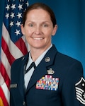 The Air National Guard’s 2014 Outstanding First Sergeant of the Year, Master Sgt. Linda Schwartzlow, from the 128th Air Control Squadron, Wisconsin Air National Guard. Schwartzlow deployed as the first sergeant to the 727th Expeditionary Air Control Squadron at Al Dhafra Air Base, United Arab Emirates, where she counseled, mentored and ensured high morale of 3,500 Airmen deployed there.