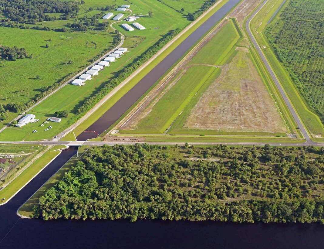 The U.S. Army Corps of Engineers Jacksonville District has completed the first construction contract for the Indian River Lagoon-South, C-44 Reservoir and Stormwater Treatment Area (STA) project in Martin County, Fla. (Photo courtesy of Phillips & Jordan, Inc.)

