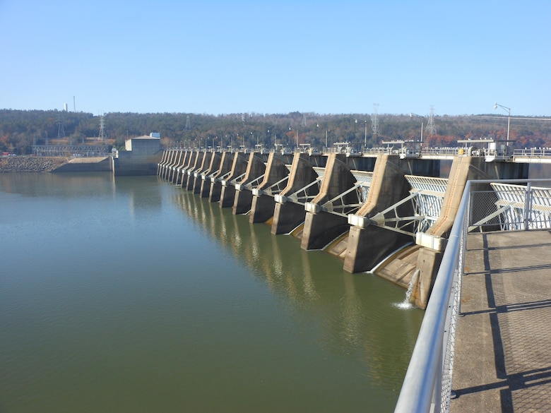 Dardanelle Lock and Dam near Little Rock, Arkansas.
