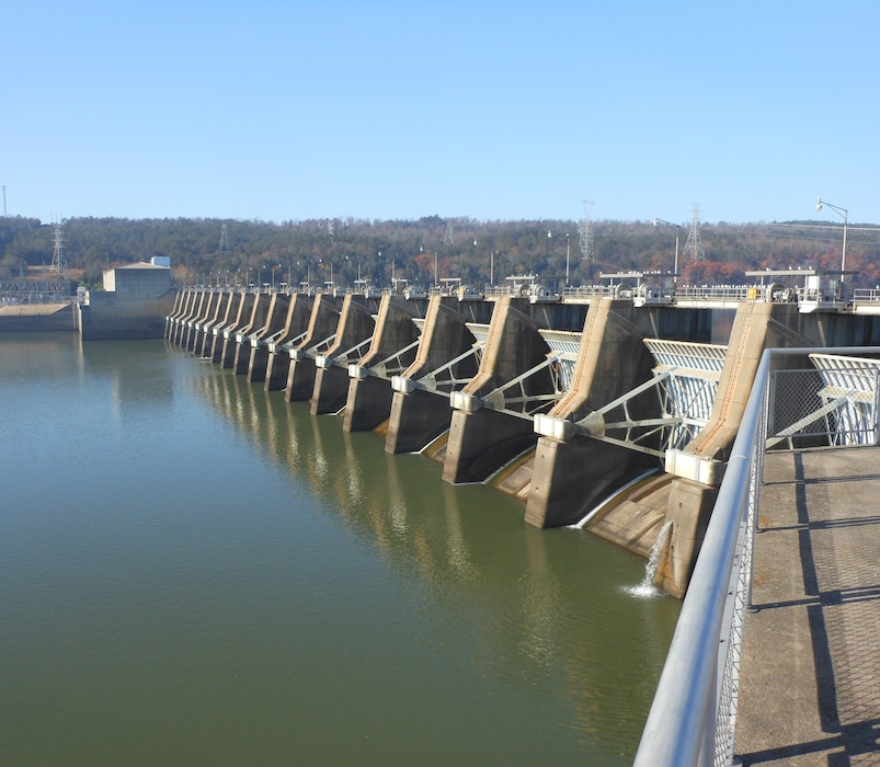 Dardanelle Lock and Dam near Little Rock, Arkansas.