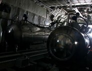 Roll-on/roll-off Modular Aerial Spray System holds the insecticide that was being 
sprayed over Homestead Air Reserve Base, Fla., on July 31. The insecticide spray
ratio is half a shot glass per football field, which is enough to kill flying
mosquitos but it will not harm people or pets. (U.S. Air Force photo by/Senior Airman 
Jaimi L. Upthegrove)
