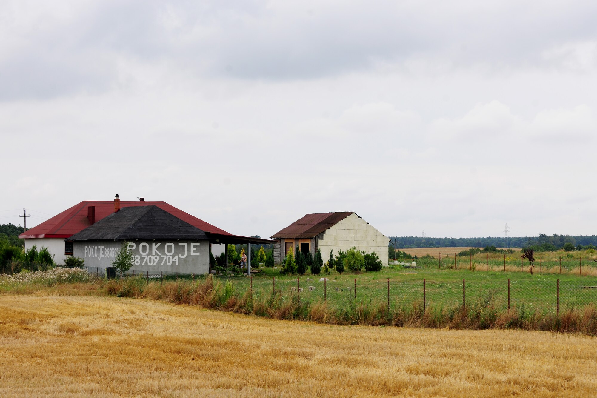 A house sits on an expanse of farmland along the road to Powidz Air Base, Poland, Aug. 1, 2014. U.S. Air Force Airmen have deployed to the country as part of a flying training deployment designed to enhance regional security and stability. (U.S. Air Force photo by Staff Sgt. Jarad A. Denton/Released)
