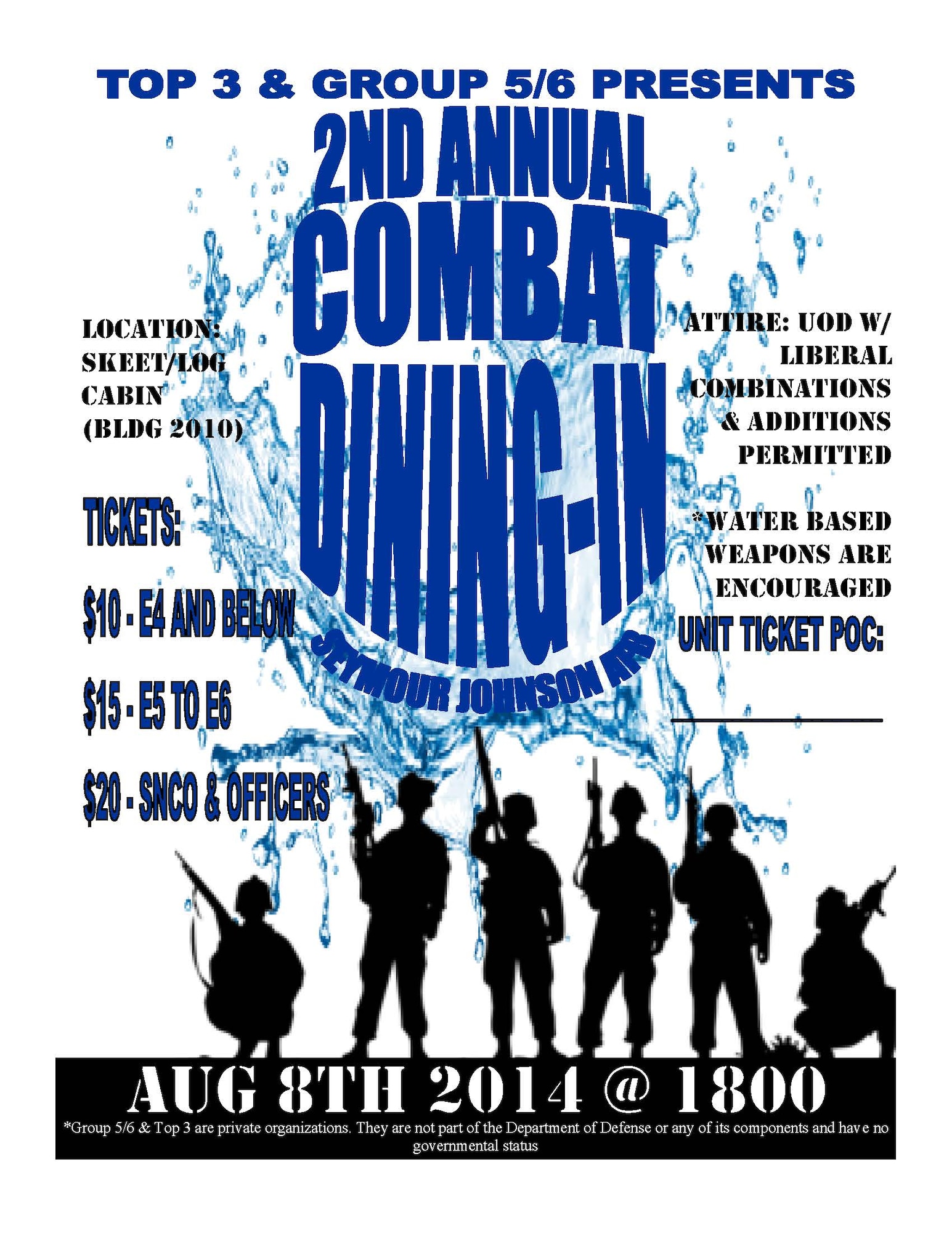 Seymour Johnson Air Force Base 2nd Annual Combat Dining-In.