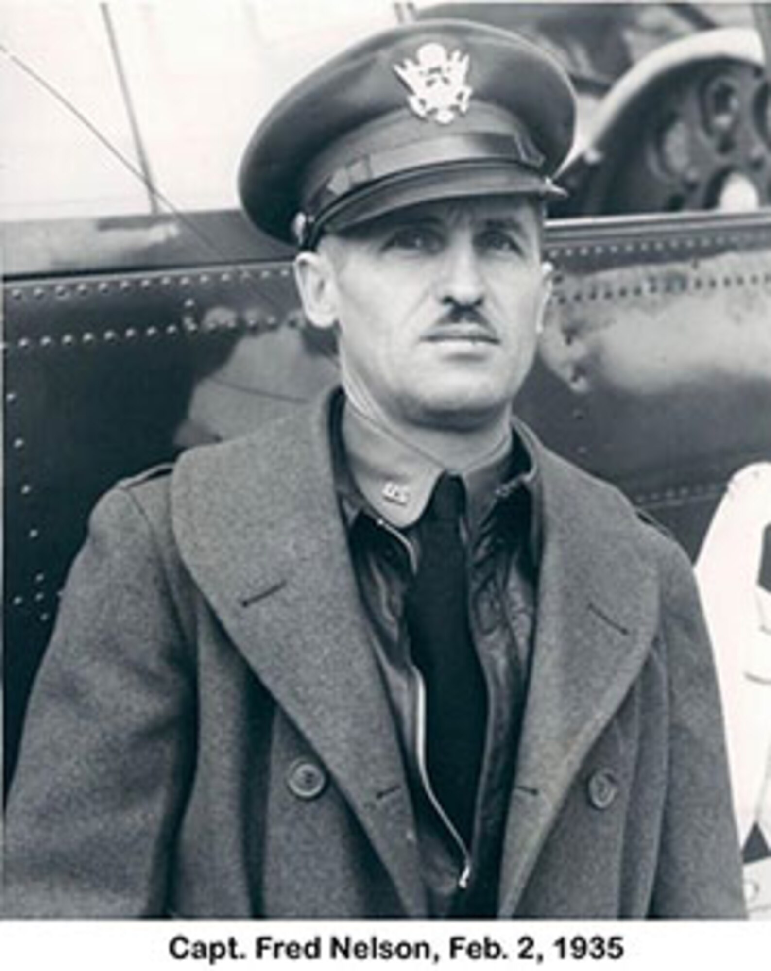 Fred. C. Nelson is seen in this circa 1935 photo. Nelson, who retired as a colonel, set an air speed record and a golf course record flying in a 1934 air show at Selfridge Air National Guard Base. The 2014 Selfridge Open House and Air Show will be Sept. 6-7. (U.S. Air Force photo)