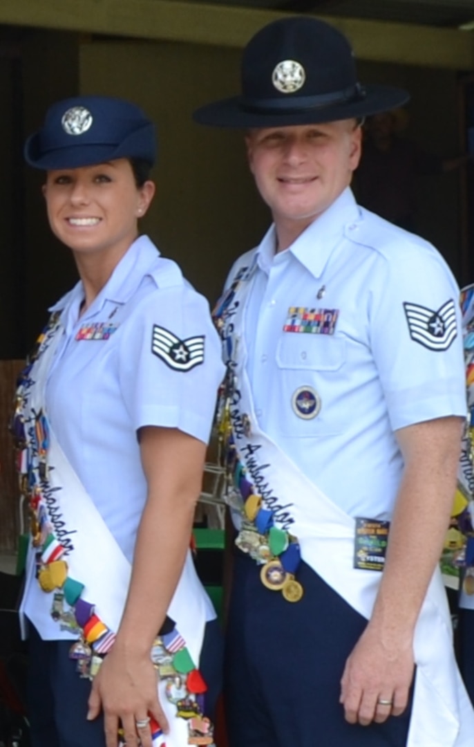 Staff Sgt. Kathryn North and Tech. Sgt. Daniel Anderson the 2014 Joint Base San Antonio Air Force Ambassadors.