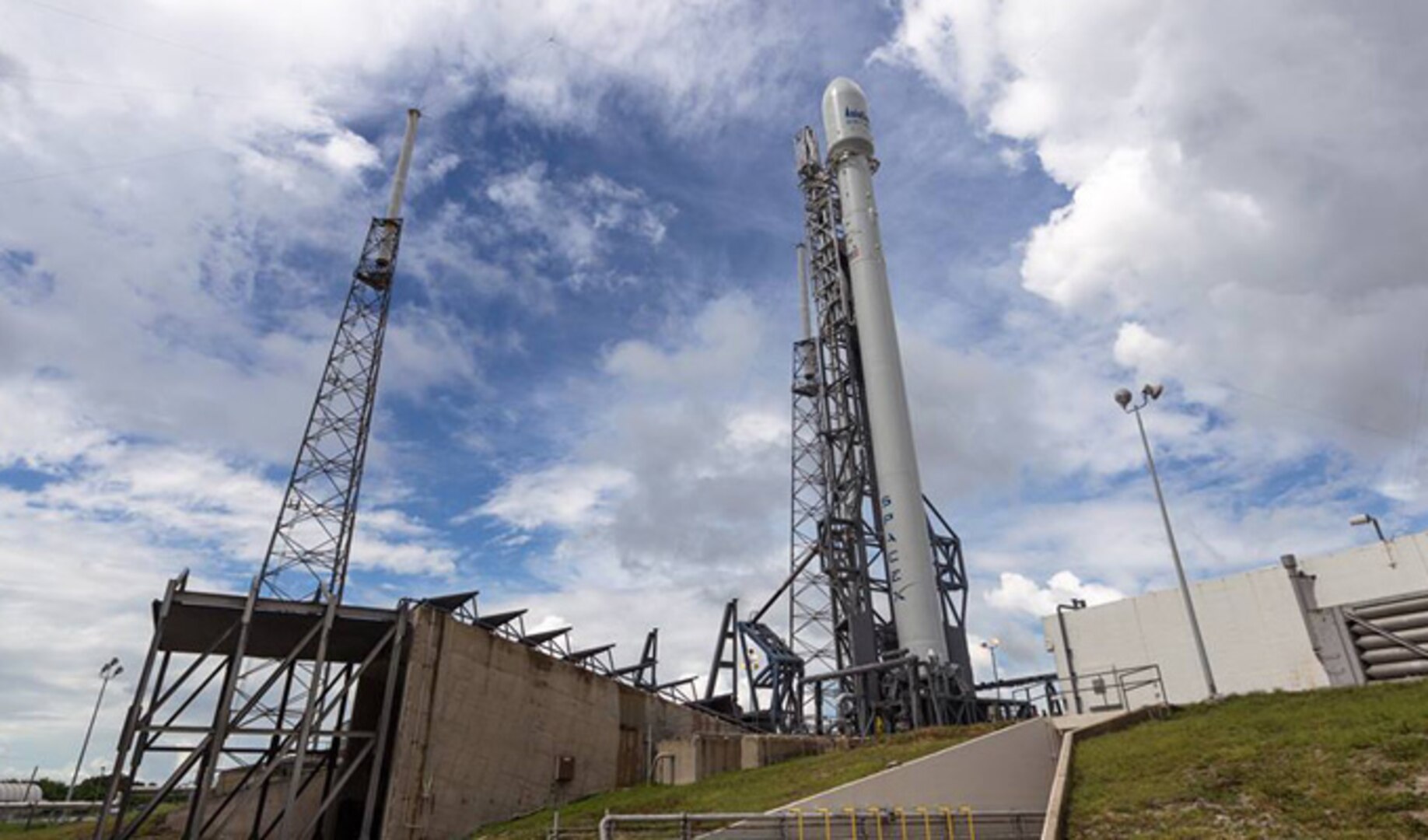 The 45th Space Wing supported Space Exploration Technologies' (SpaceX) successful launch of their Falcon 9 rocket carrying the AsiaSat 8 satellite at 4 a.m. Aug. 5 from Space Launch Complex 40, Cape Canaveral Air Force Station, Fla. A combined team of military members, government civilians and contractors from across the 45th Space Wing provided vital launch support to the SpaceX mission, including weather forecasts, launch and range operations, security, safety and public affairs. (Photo Courtesy/SpaceX)