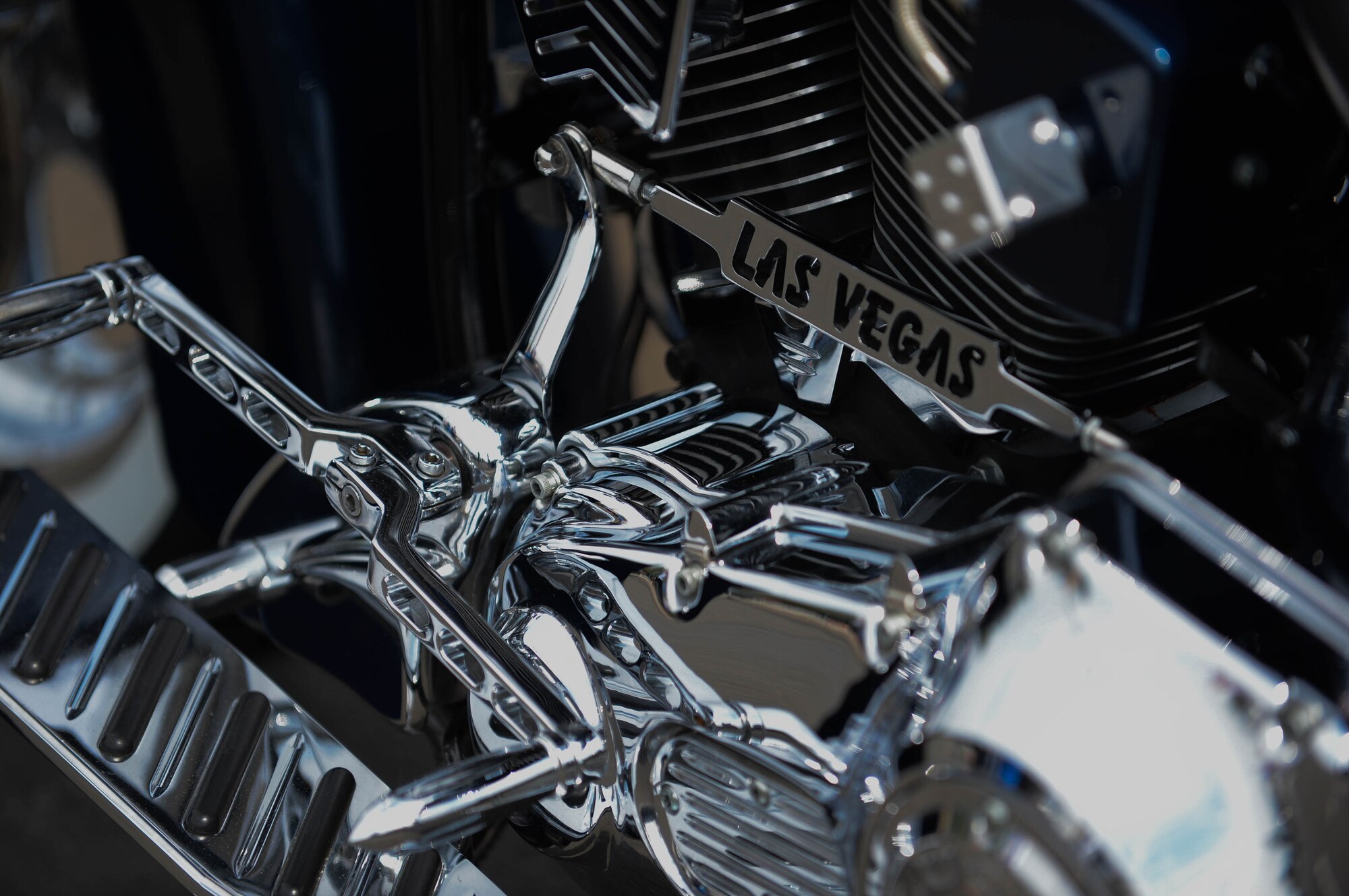 A 1996 Harley Davidson motorcycle is displayed in the Motor Weekend car show at Spangdahlem Air Base, Germany, Aug. 2, 2014. People entered their vehicles in the car show to compete for a trophy. There were five different categories for the competition: Cars, Trucks, Jeeps, Motorcycles and People’s Choice. (U.S. Air Force photo by Airman 1st Class Kyle Gese/Released)